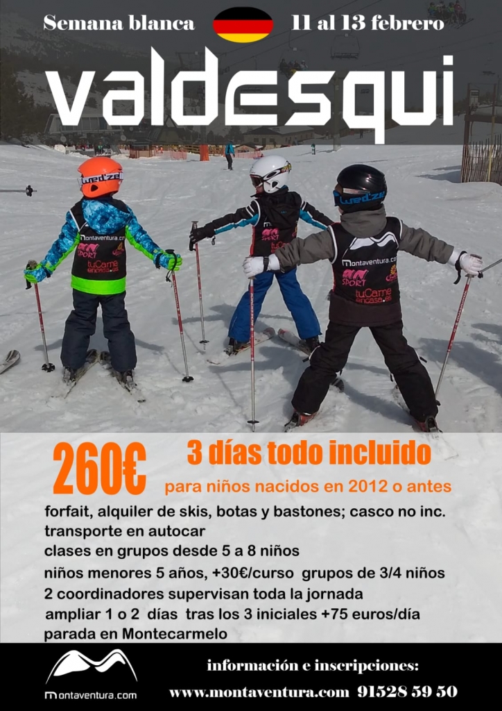 curso esqui sierra Madrid colegio Alemán